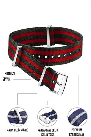 Cobra Paraşüt Kumaş Nato Saat Kordonu N39XWDS-RB