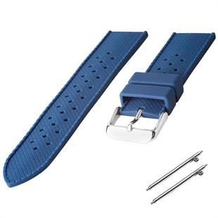 Cobra R14017-L Delikli Lacivert Renk Kauçuk Saat Kordonu