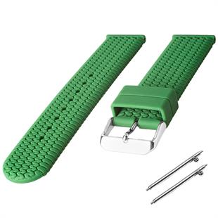 Cobra R14026-G Yeşil Renk Lastik Desen Kauçuk Saat Kordonu