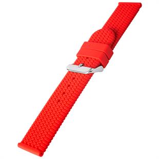 Cobra R14026-R Kırmızı Renk Lastik Desen Kauçuk Saat Kordonu