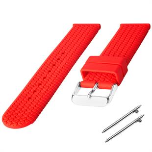 Cobra R14026-R Kırmızı Renk Lastik Desen Kauçuk Saat Kordonu