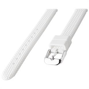 Cobra R14026-W Beyaz Renk Lastik Desen Kauçuk Saat Kordonu