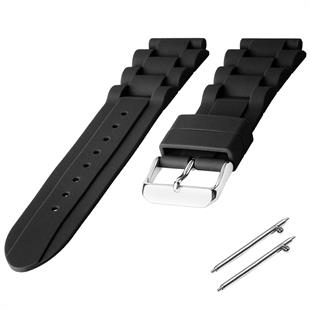 Cobra R14050-B Momentus ve Genel Girintili Saat Kasalarına Uyumlu Kauçuk Saat Kordonu