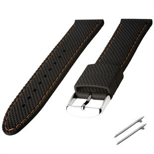 Cobra R14067-BT Siyah Renk Dikişli Kauçuk Saat Kordonu