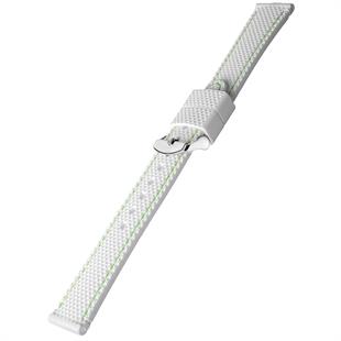 Cobra R14067-WG Beyaz Renk Yeşil Dikişli Kauçuk Saat Kordonu