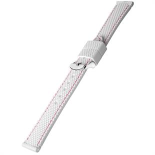 Cobra R14067-WR Beyaz Renk Kırmızı Dikişli Kauçuk Saat Kordonu