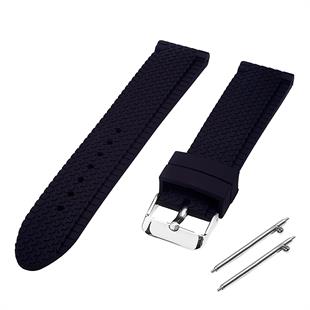 Cobra R14SCPB-B Lastik Desen Kauçuk Saat Kordonu