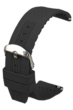 Cobra S01A16-B Siyah Silikon Saat Kordonu