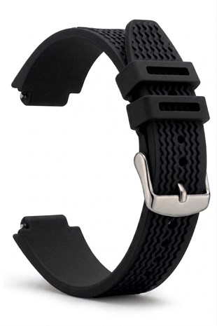 Cobra S01A17-B Siyah Silikon Saat Kordonu