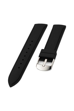 Cobra S01A18-B Siyah Silikon Saat Kordonu