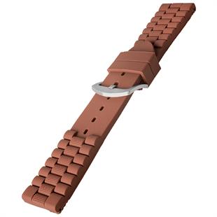 Tag Heuer modellere uyumlu S01A35-K Kahve Silikon Saat Kordonu