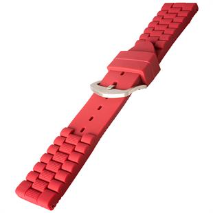 Tag Heuer modellere uyumlu S01A35-R Kırmızı Silikon Saat Kordonu