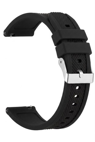 Cobra S01A52-B Siyah Silikon Saat Kordonu