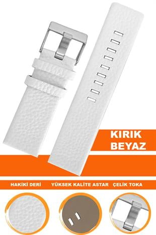 Diesel DZ7312, DZ7314, DZ7311, DZ7323, DZ7250, DZ7322, DZ7323, DZ7193, DZ7127, DZ7250 Uyumlu 22x22/24x24/26x26-24x22/26x24/27x24/28x24/29x24/30x24/32x24mm Deri Saat Kordonu L04DZ-W