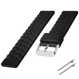 Cobra R14088-B Bakla Desen Kauçuk Saat Kordonu
