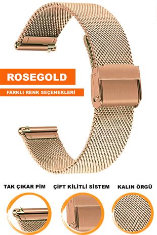 Samsung Gear S3 / Samsung Galaxy Watch 4 5 6 7 / 40 42 43 44 46 47mm Classic Uyumlu Paslanmaz Çelik Kalın Örgü Hasır Saat Kordonu Kayışı