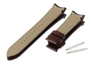 Seiko Premier Kinetic Perpetual Modelleriyle Uyumlu L04SPR2-K Hakiki Deri Saat Kordonu