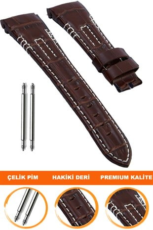 Seiko Velatura 1 Modelleri Uyumlu 26x20mm Hakiki Deri Saat Kordonu L04SV-KW