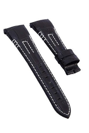 Seiko Velatura Modelleri Uyumlu 26x20mm Hakiki Deri Saat Kordonu L04SV-BW 