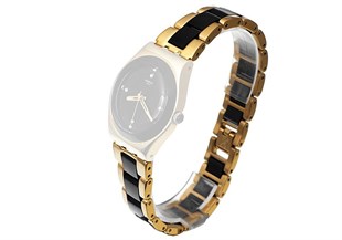 SWATCH Irony Yellow Pearl Black Model Uyumlu 17mm Metal Saat Kordonu YLG124G-BY
