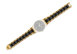 SWATCH Irony Yellow Pearl Black Model Uyumlu 17mm Metal Saat Kordonu YLG124G-BY