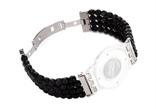 SWATCH Swatch Be Black Model Uyumlu 16mm Boncuklu Saat Kordonu SFZ116-B
