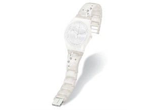 SWATCH White Feelings Model Uyumlu 19.7mm Metal Saat Kordonu SUJW101-W