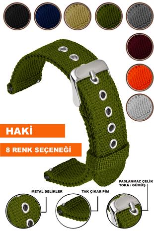 Xaomi Mi Watch S1-S2 Redmi Watch 5 Active-Lite Saat Uyumlu Tekstil Nato Kumaş Saat Kordonu Kayışı