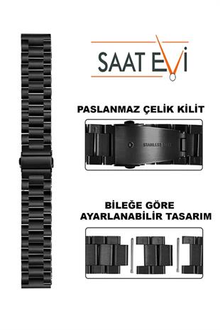 Samsung Gear S3 / Samsung Galaxy Watch 4 5 6 7 / 40 42 43 44 46 47mm Classic Uyumlu Dolgu Çelik Metal Saat Kordonu Kayışı