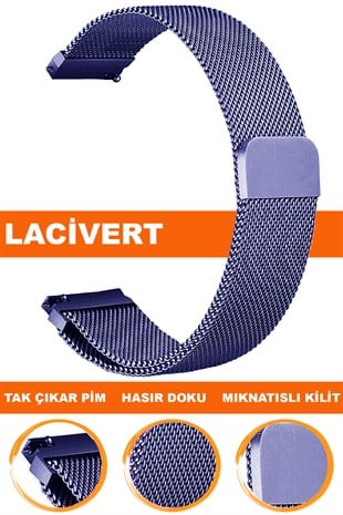Xaomi Mi Watch S1-S2 Redmi Watch 5 Active-Lite Saat Uyumlu Uyumlu Paslanmaz Çelik Mıknatıslı Hasır Saat Kordonu Kayışı