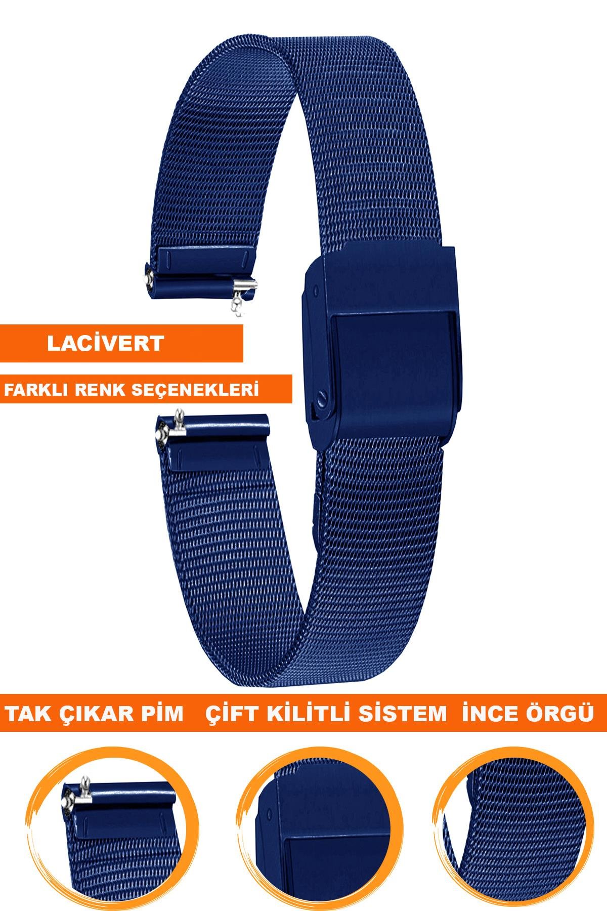 10mm-12mm-14mm-16mm-18mm-20mm-22mm Saat Uyumlu İnce Örgü Metal Hasır Saat Kordonu Kayışı M16IH