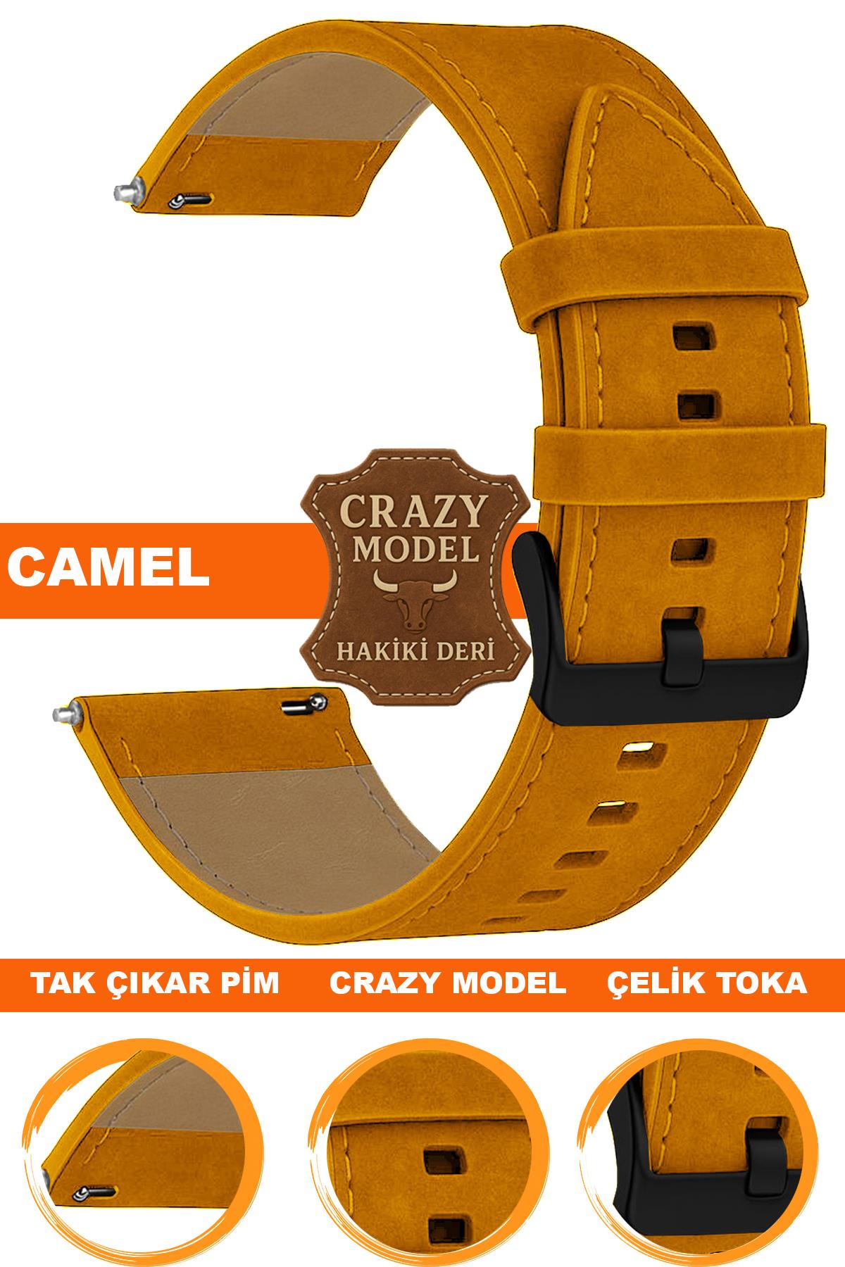 18mm-20mm-22mm-24mm Crazy Model Hakiki Deri Saat Kordonu Kayışı