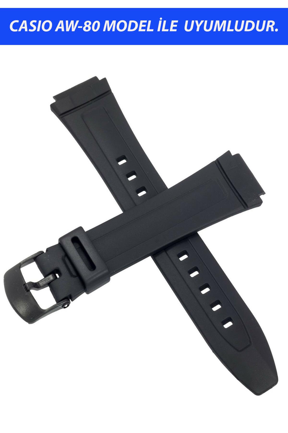 Casio AW-80 Saat Uyumlu Silikon Saat Kordonu Kayışı