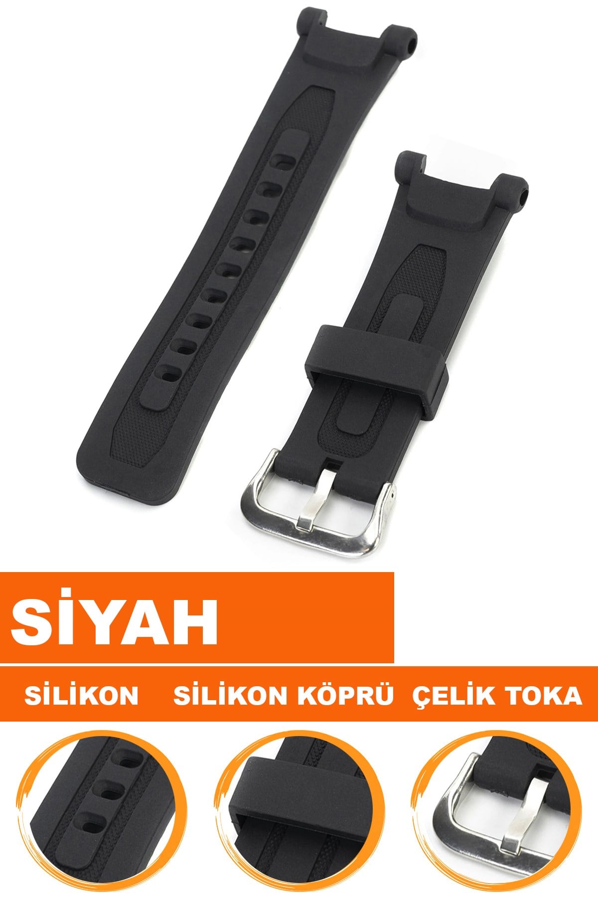 Casio PRG-240 Saat Uyumlu Silikon Saat Kordonu Kayışı