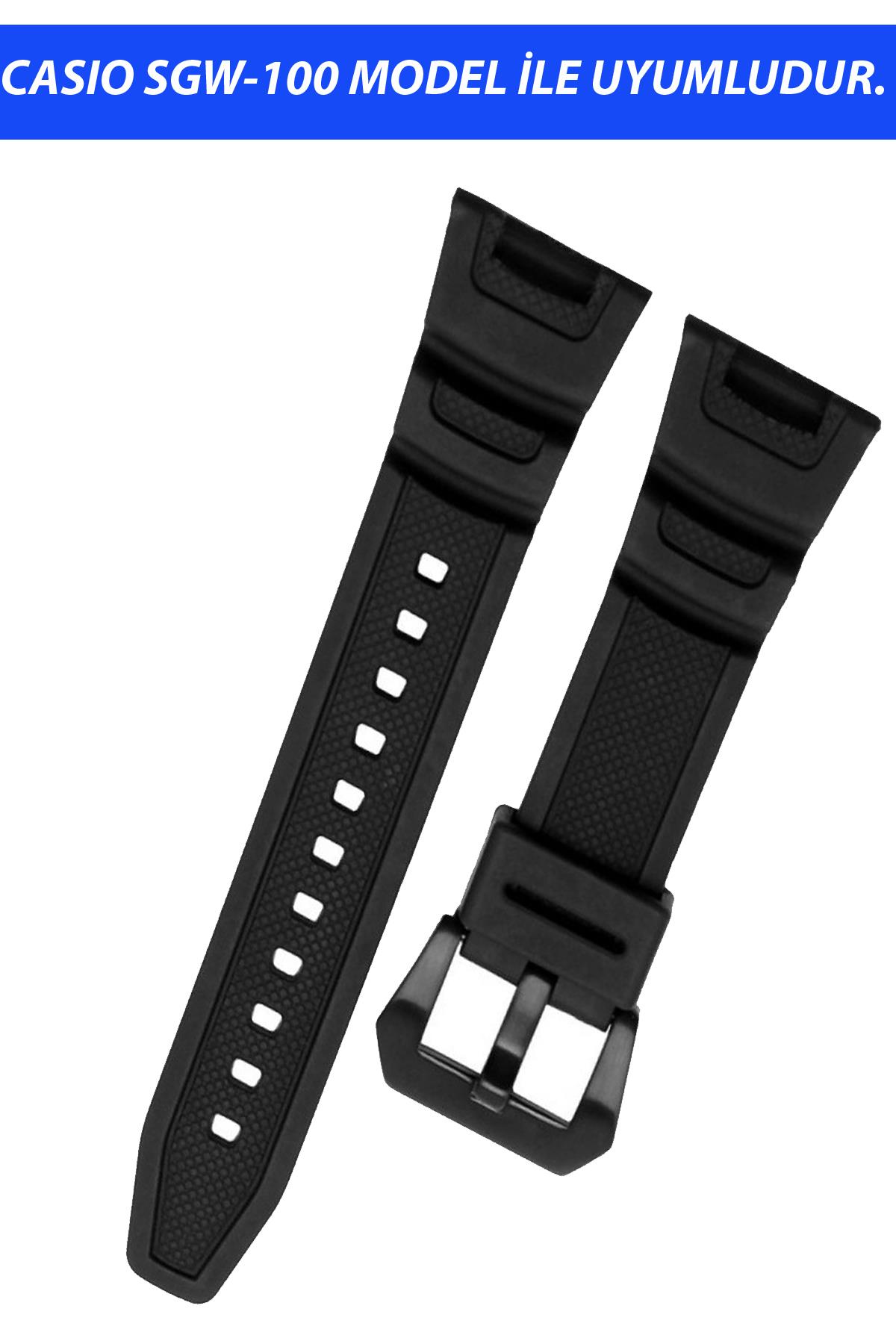 Casio SGW-100 Saat Uyumlu Silikon Saat Kordonu Kayışı