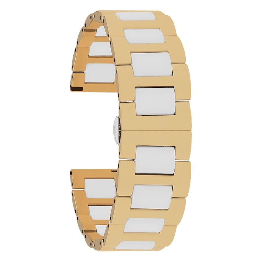 Cobra MS19GL-YW Orjinal Beyaz Seramik Gold Metal Saat Kordonu