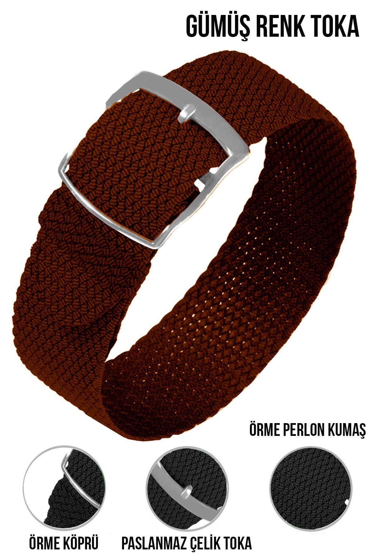 Cobra örme Kumaş N32PRL-K Perlon Saat Kordonu