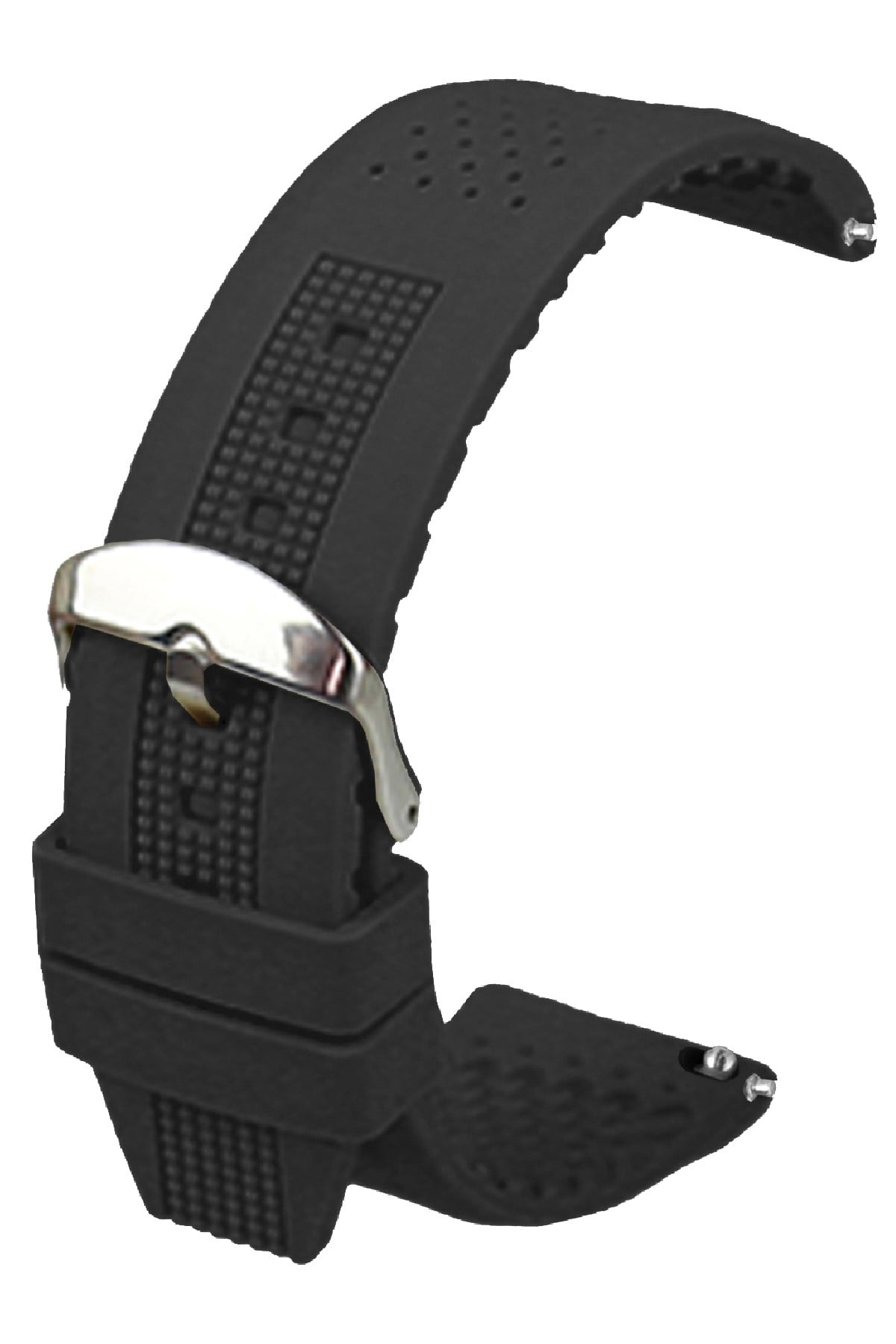 Cobra S01A16-B Siyah Silikon Saat Kordonu
