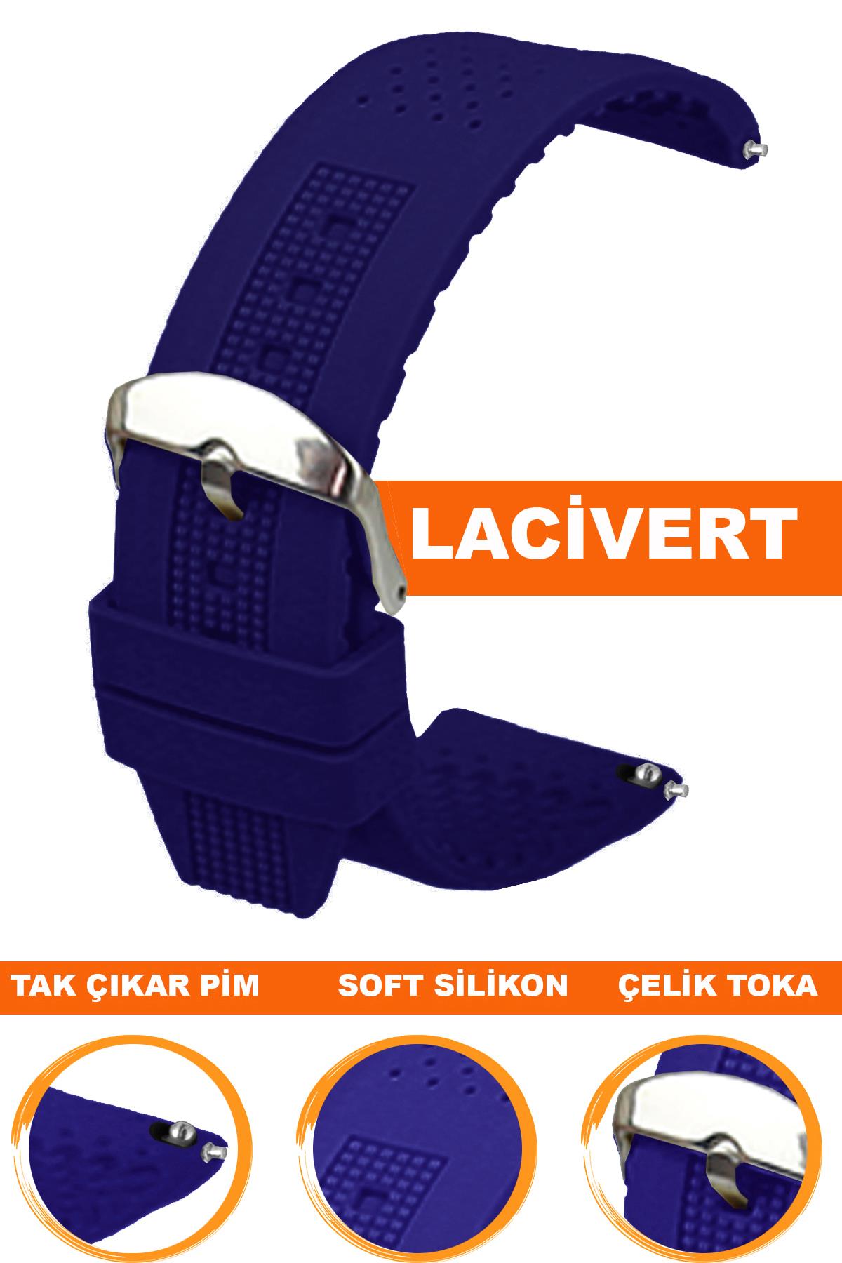 Cobra S01A16-L Lacivert Silikon Saat Kordonu