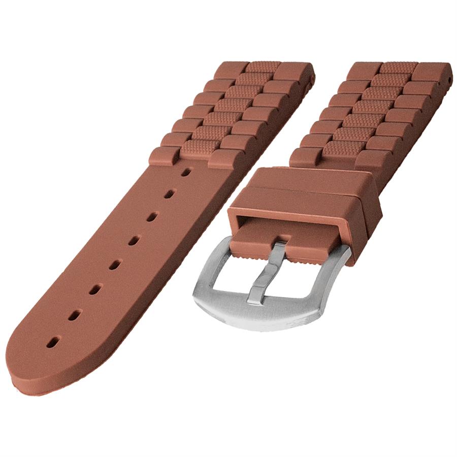 Cobra S01A35-K Kahve Silikon Saat Kordonu