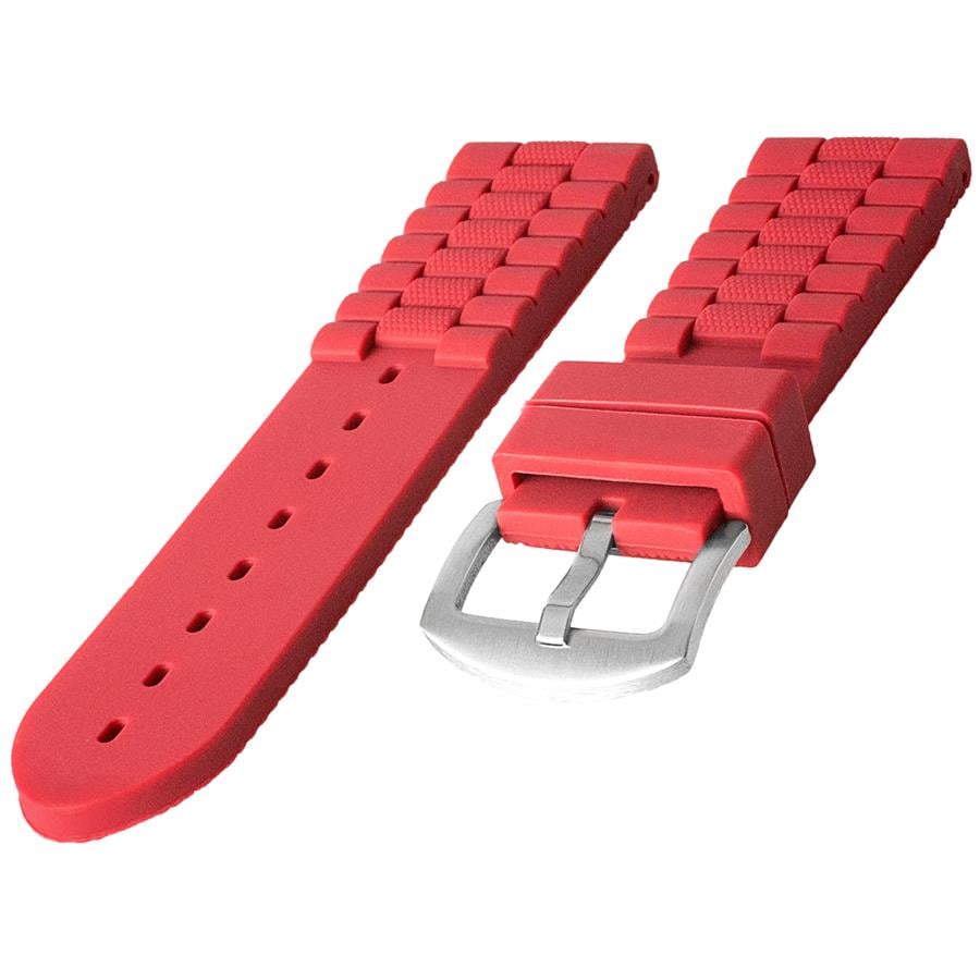 Cobra S01A35-R Kahve Silikon Saat Kordonu