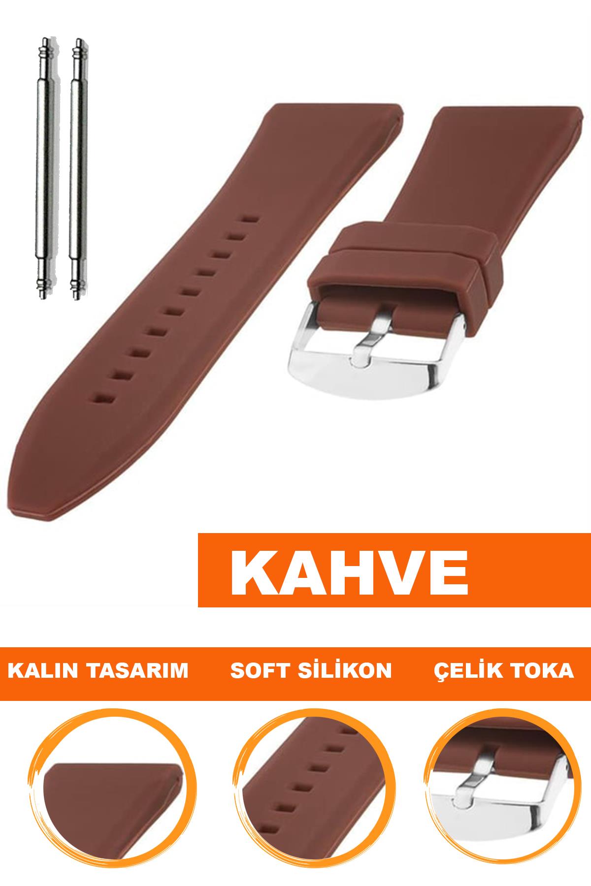 Cobra S01A36-K Kahverengi Silikon Saat Kordonu