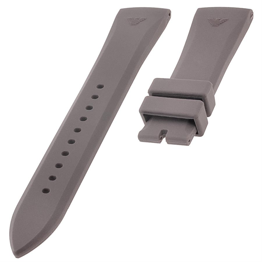 Emporio Armani AR5949, AR4237, AR4238, AR4239, AR4240, AR0336 Modellerine Uyumlu 24x20mm Silikon Saat Kordonu S27EA-GR