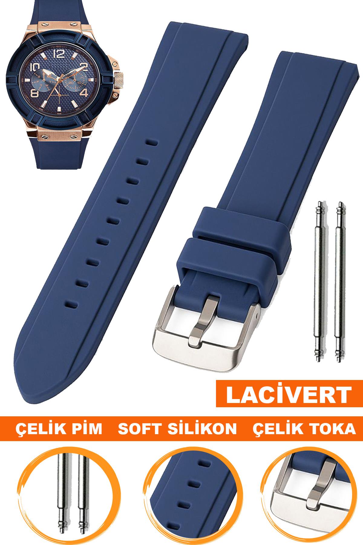 GUESS GUW1049G5 Modeli Uyumlu 26x22mm Kauçuk Saat Kordonu S02GS-L