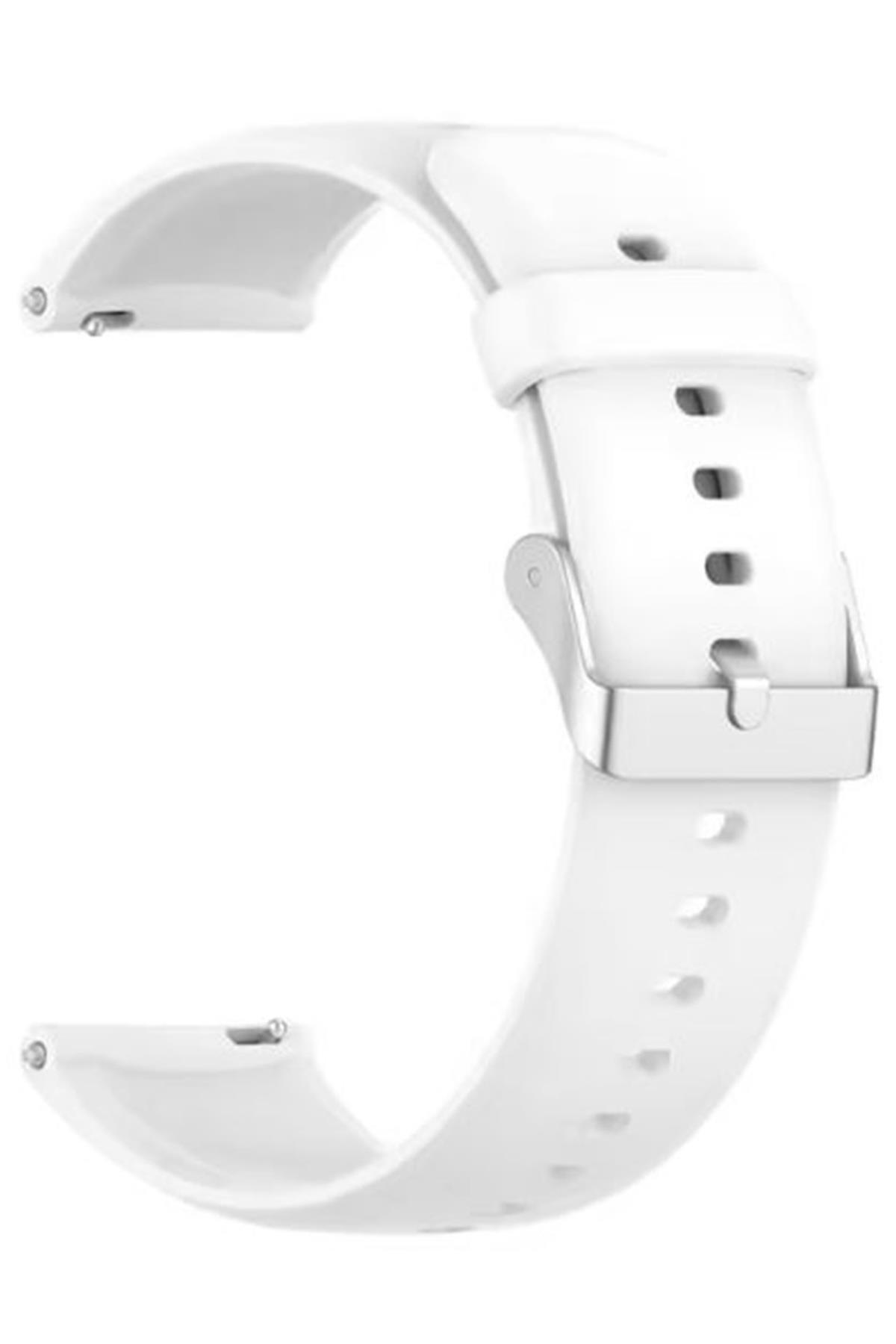 Samsung Gear S3 / Samsung Galaxy Watch 4 5 6 7 / 40 42 43 44 46 47mm Classic Uyumlu Silikon Saat Kordonu Kayışı