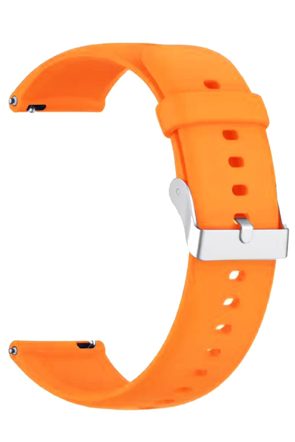 Samsung Gear S3 / Samsung Galaxy Watch 4 5 6 7 / 40 42 43 44 46 47mm Classic Uyumlu Silikon Saat Kordonu Kayışı