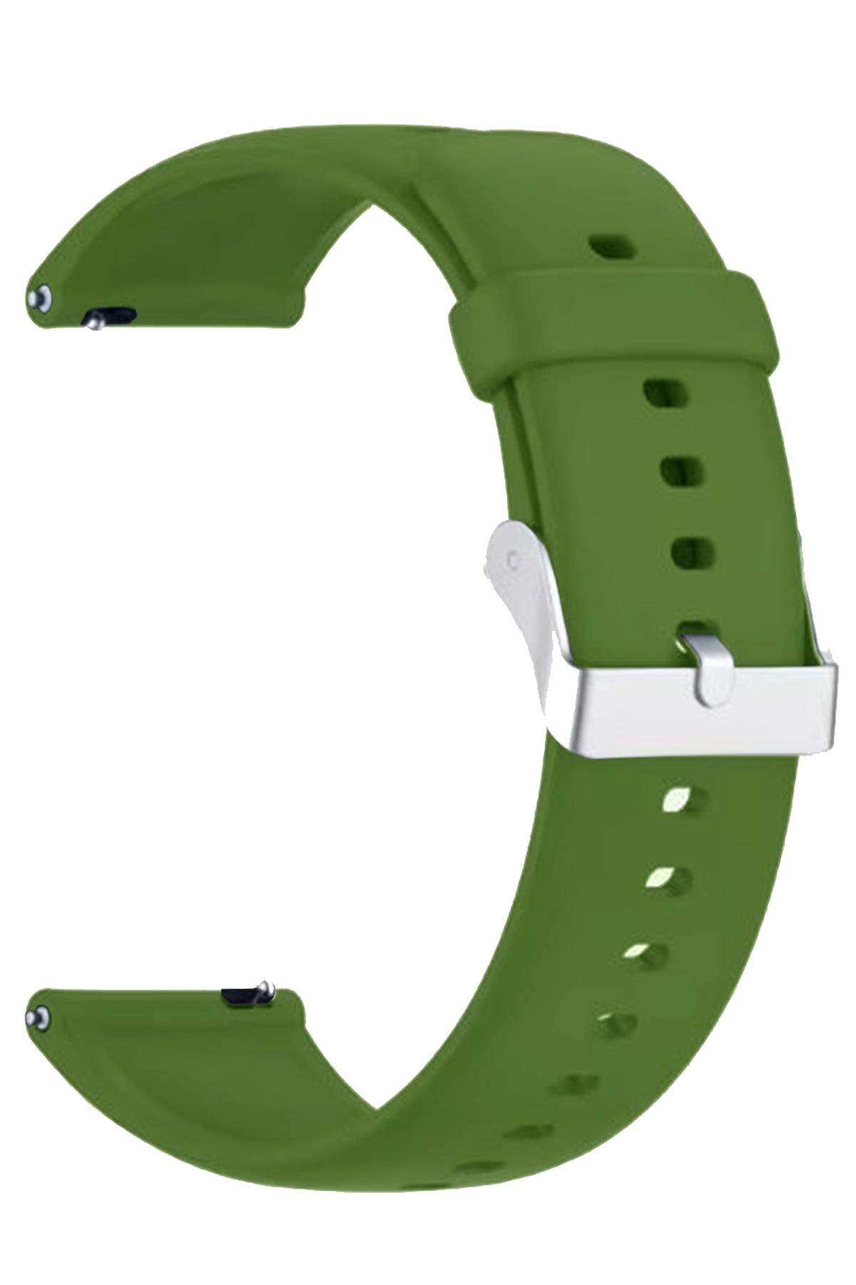 Samsung Gear S3 / Samsung Galaxy Watch 4 5 6 7 / 40 42 43 44 46 47mm Classic Uyumlu Silikon Saat Kordonu Kayışı