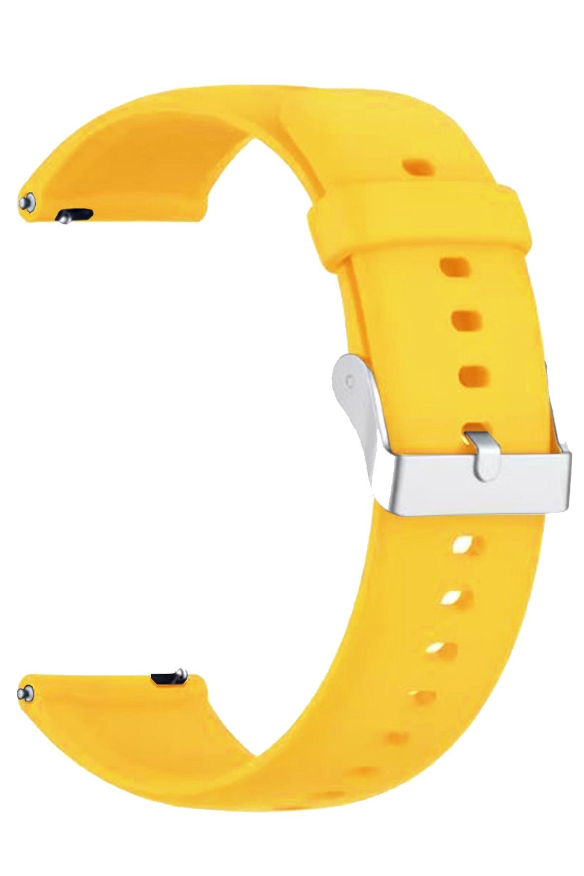 Samsung Gear S3 / Samsung Galaxy Watch 4 5 6 7 / 40 42 43 44 46 47mm Classic Uyumlu Silikon Saat Kordonu Kayışı