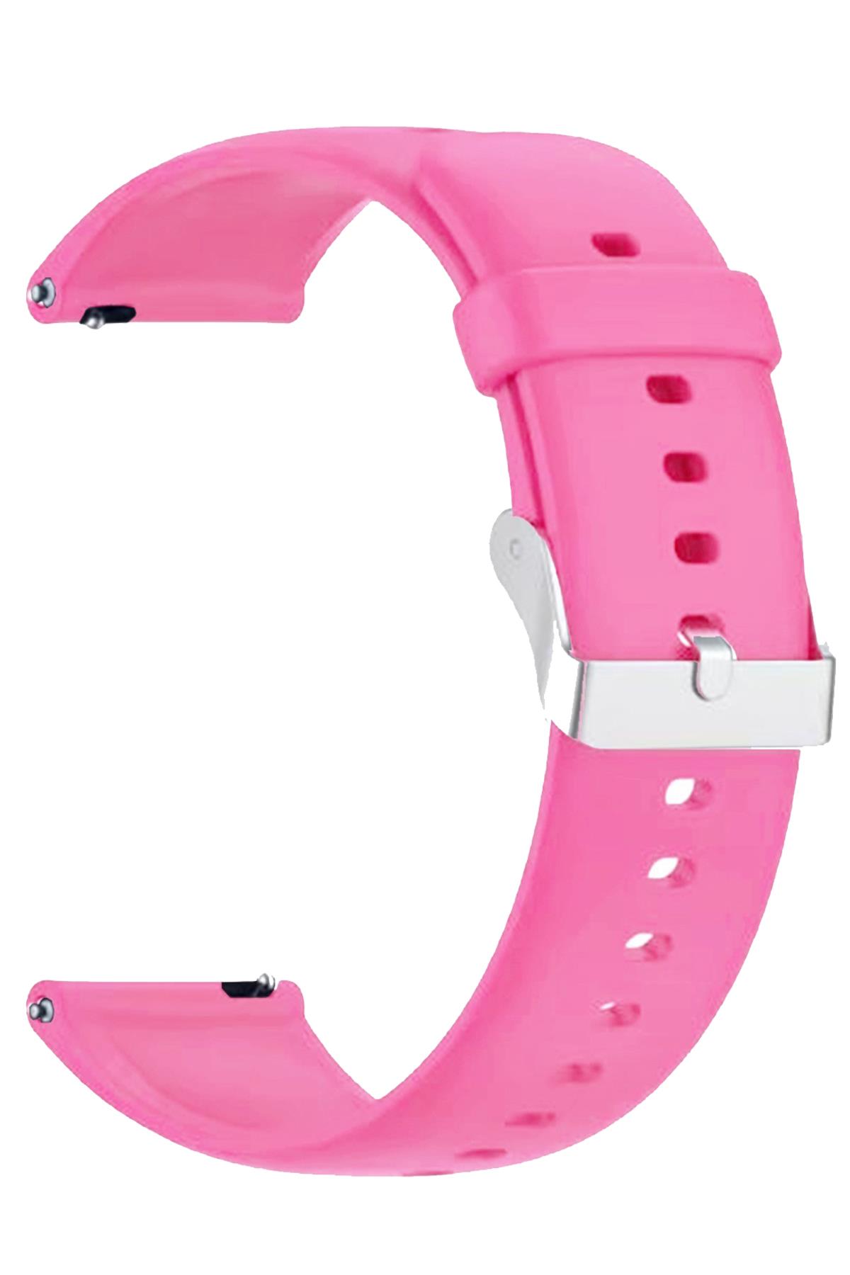 Samsung Gear S3 / Samsung Galaxy Watch 4 5 6 7 / 40 42 43 44 46 47mm Classic Uyumlu Silikon Saat Kordonu Kayışı