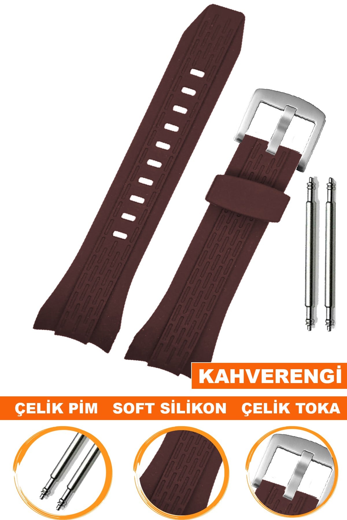 Seiko Lord Modeliyle Uyumlu 26x20mm Silikon Saat Kordonu S02SL-K